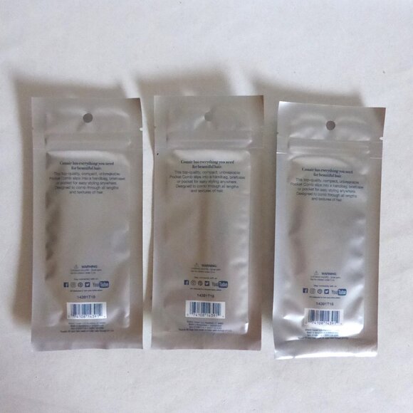 NEW IN PACKAGE CONAIR BRAND POCKET COMB LOT OF 3 - Picture 2 of 8